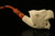 Eagle Head in Claw Block Meerschaum Pipe Carved by I. Baglan with custom CASE 11079