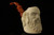 Chinese Wise Block Meerschaum Pipe Carved by I. Baglan with CASE 11267
