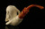 Chinese Wise Block Meerschaum Pipe Carved by I. Baglan with CASE 11267