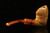 Viking Skull Hand Carved Block Meerschaum Pipe in custom CASE 11287