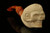 Floral Skull Block Meerschaum Pipe with a fitted CASE 11714