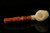 Floral Skull Block Meerschaum Pipe with a fitted CASE 11714