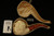 Bacchus Skull Meerschaum Pipe Hand Carved with custom CASE 11788