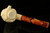 Bacchus Skull Meerschaum Pipe Hand Carved with custom CASE 11788