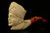 Priest Hand Carved Block Meerschaum Pipe with a case 12351