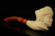 Priest Hand Carved Block Meerschaum Pipe with a case 12351