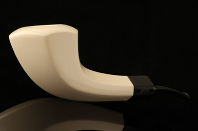 IMP Meerschaum Pipe Panel Horn Hand Carved 9 mm filter