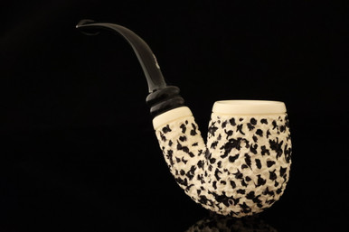 IMP Meerschaum Pipe - Chocolate Chip - Hand Carved with fitted case