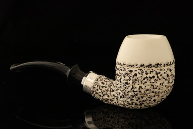 IMP Meerschaum Pipe - Chocolate Chip - Hand Carved with fitted case