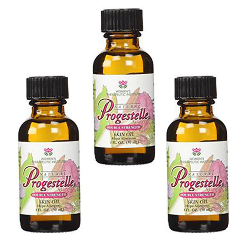 3 Bottles Progestelle Progesterone Skin Oil -Natural Bioidentical