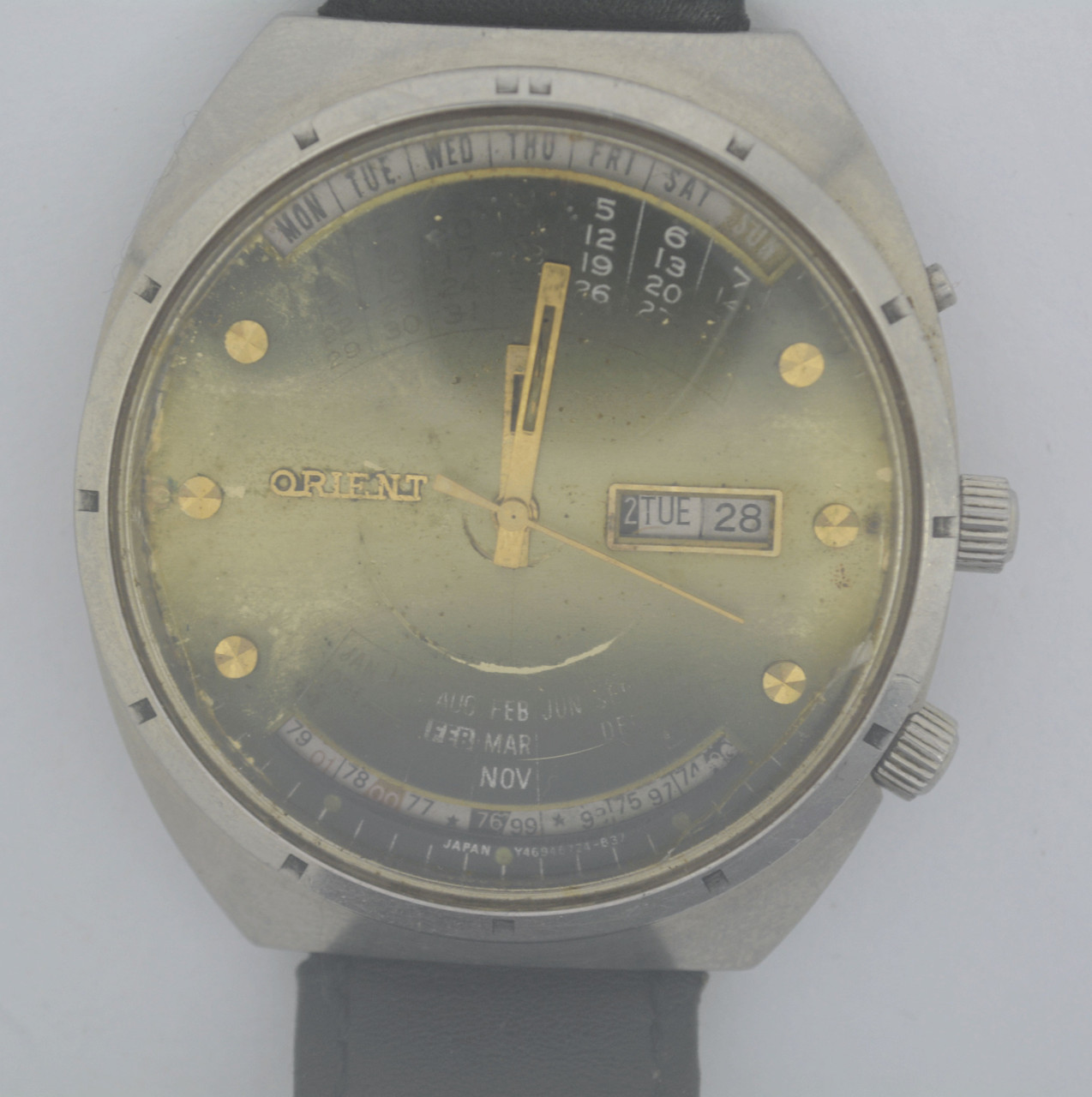 VTG ORIENT Steel Watch. Ref: Y469672-4A, Cal: 46941. For Service |  Vintage-watches.online