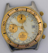 VTG PRYNGEPS Gold & Steel Chronograph. Ref: 1489. Cal: VAL 7765. For Repairs