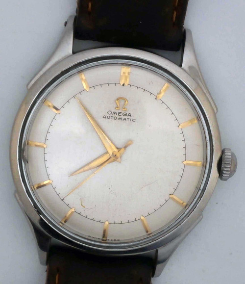 VTG OMEGA Auto Bumper Steel Watch. Ref: 2637-6. Cal: 354.