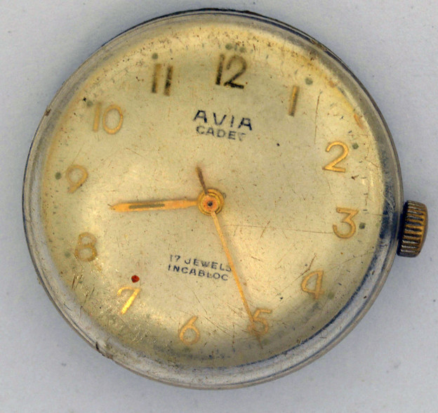 Vintage AVIA CADET Movement & Dial. Ref: 11020. For Parts