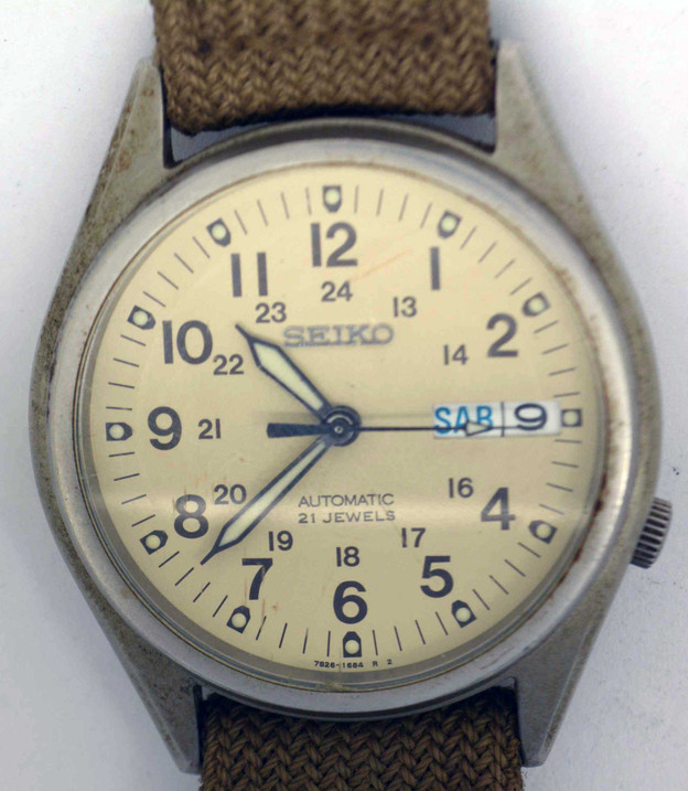 VTG SEIKO Military Style Steel Wristwatch. Ref: 7S26-00D0, Cal: 7S26S. For Service