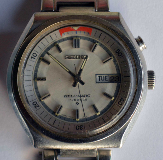 VTG SEIKO BELL-MATIC Steel Alarm Wristwatch. Ref: 4006-6040, Cal: 4006A.