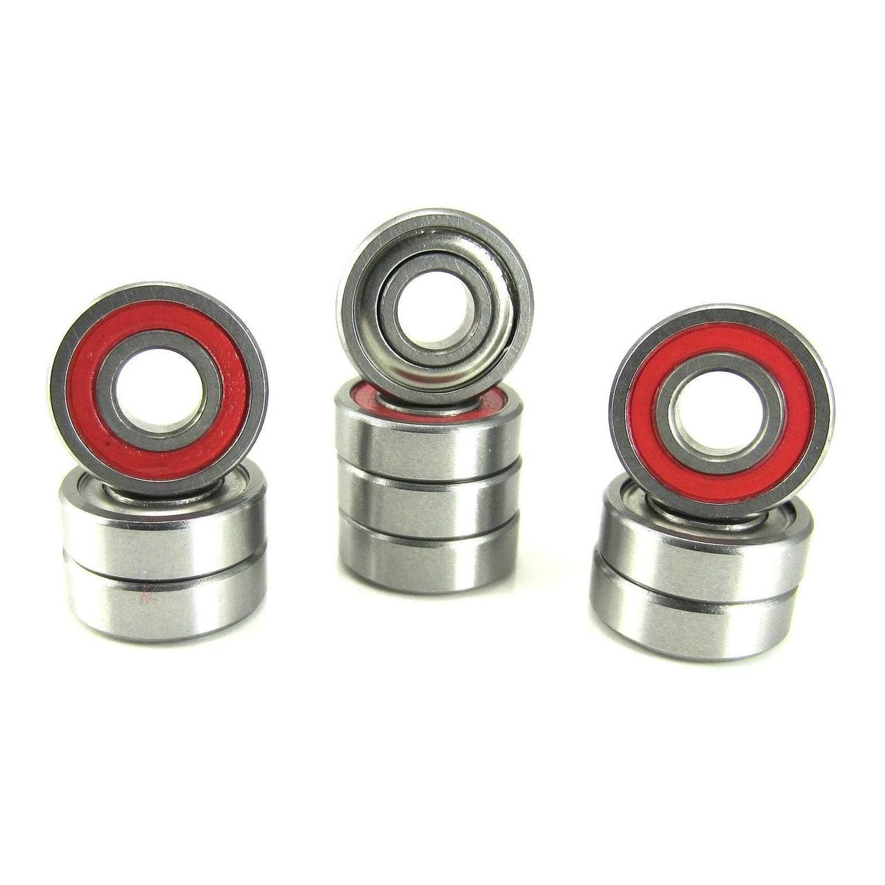 TRB RC 5x13x4mm Precision Ball Bearings ABEC 3 Hybrid Seals RED (10)