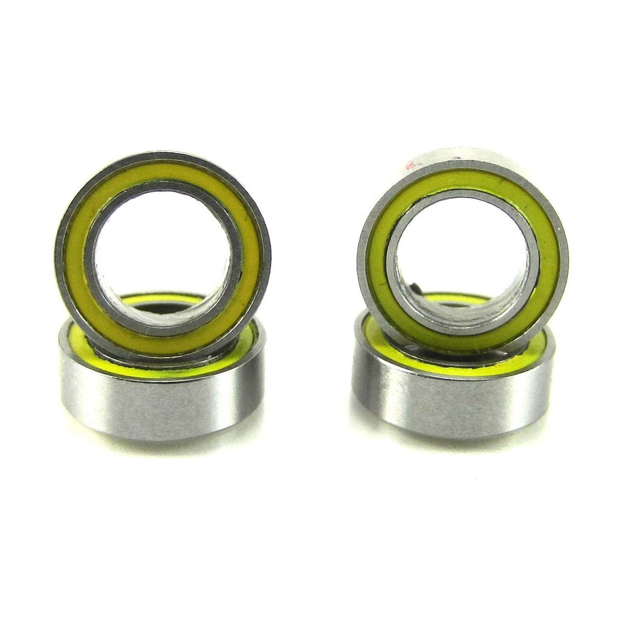 TRB RC 5x8x2.5mm Precision Ball Bearings ABEC 3 Rubber Sealed YEL (4)