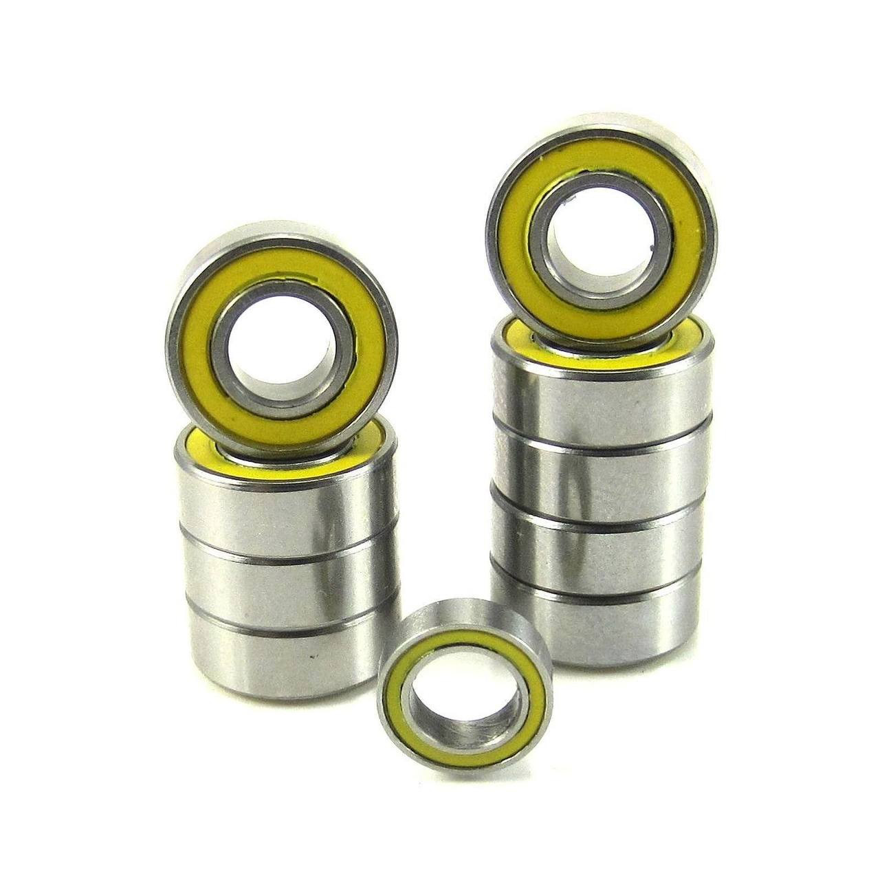 TRB RC Precision Ball Bearing Kit (10) YEL Rubber Sealed Tamiya Grasshopper