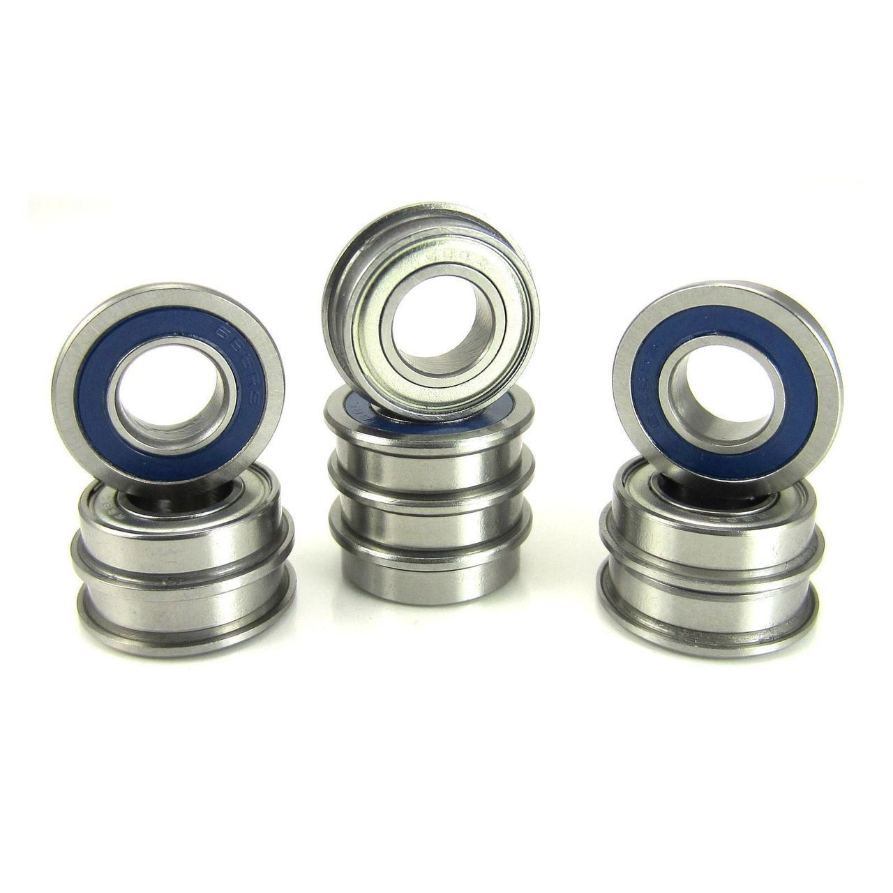 TRB RC 8x16x5mm Flanged Precision Ball Bearings ABEC 5 Hybrid Seals (10)