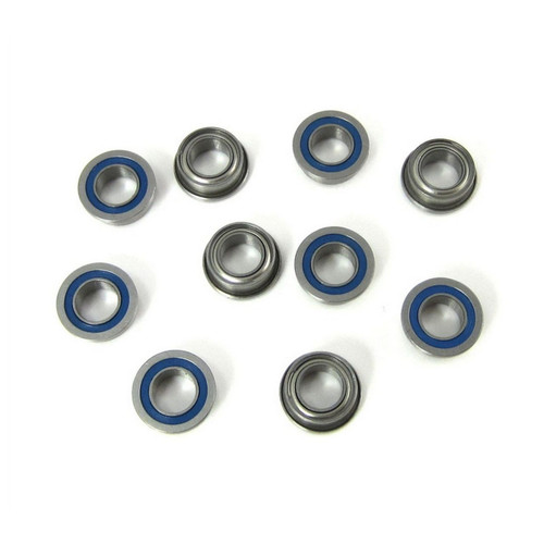 TRB RC 3/16x5/16x1/8 Flanged Precision Ball Bearings ABEC 5 Hybrid Seals Blue (10)