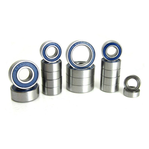 TRB RC Precision Ball Bearing Kit (18) Rubber Sealed Blue Associated T5M B5M