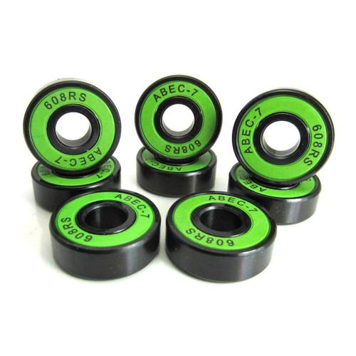 TRB RC 8x22x7mm BK-GR ABEC 7 Precision Skate Ball Bearings Rubber Sealed