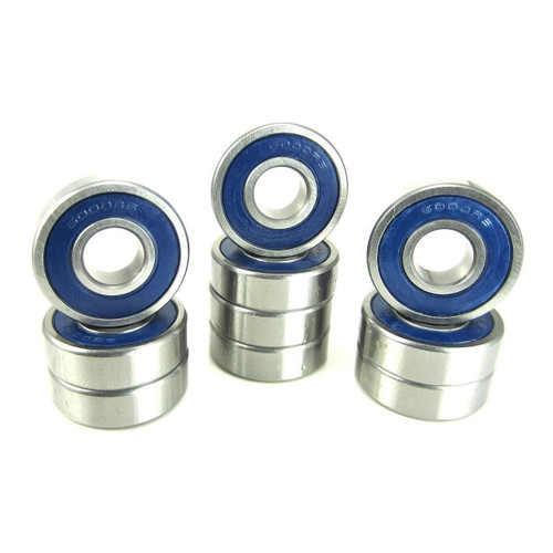 TRB RC 10x26x8mm Precision Ball Bearings ABEC 3 BLU Rubber Seals (10)