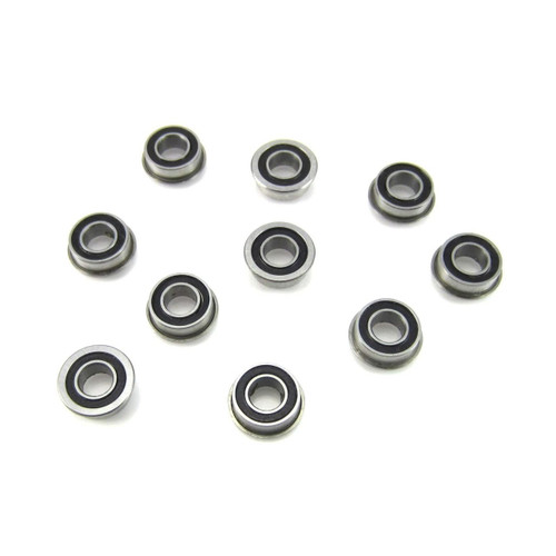 TRB RC 4x8x3mm Flanged Precision Ball Bearings Rubber Sealed (10)