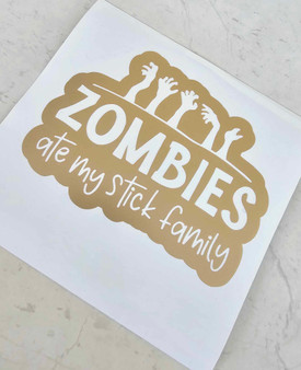 Zombies Ate My Stick Family - Sticker