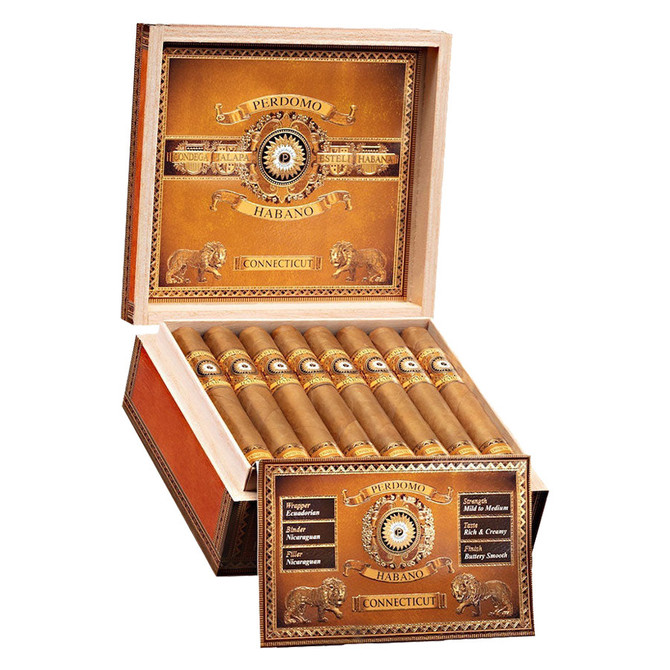 Perdomo Habano Bourbon Barrel - Aged Connecticut Robusto Box