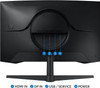 Samsung Gaming Monitor Odyssey G55C, 68 cm 27" LED VA, 2560 x 1440 WQHD, 165Hz 300 cd/m² 2500:1, AMD FreeSync Flicker-free technology LS27CG554EUXEN
