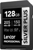 LSDSIPL128G-BNNN5 Lexar 128GB SDXC Silver Plus UHS-1 V30 Memory Card, 843367134137- 1250