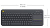 Logitech Wireless Touch Keyboard K400 Plus Black French-920-007129