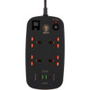 Green Lion 4 AC 2 USB & 2 USB-C PD 40W Multiport Smart Power Socket 3500W 3M Black
