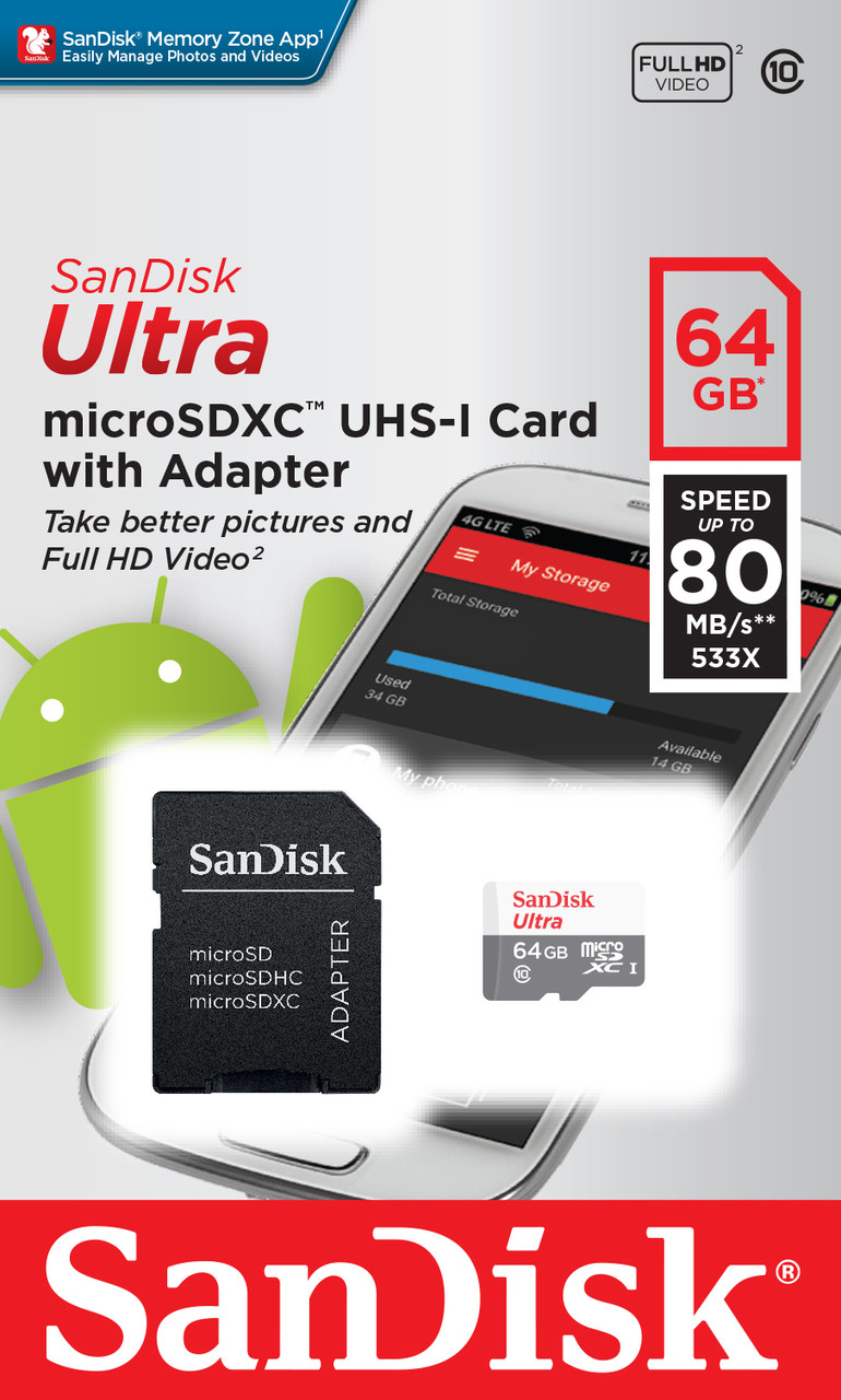 Sandisk 128gb Ultra Microsdxc Uhs I Micro Sd Card With Adapter C10 U1 Full Hd A1 100mb S Sdsquar 128g Gn6mn Fast Click