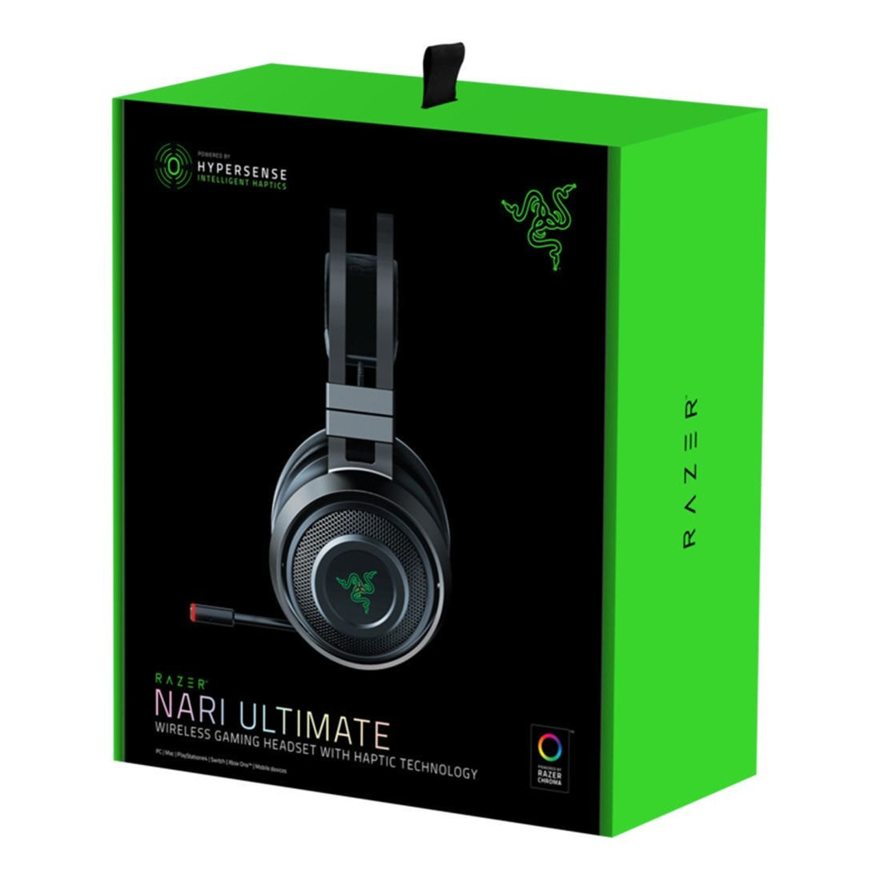 Razer Nari Ultimate Wireless Hypersense 7 1 Surround Sound Gaming Headset Thx Audio Haptic Feedback Auto Adjust Headband Chroma Rgb Retractable Mic For Pc Ps4 Black Fast Click Online