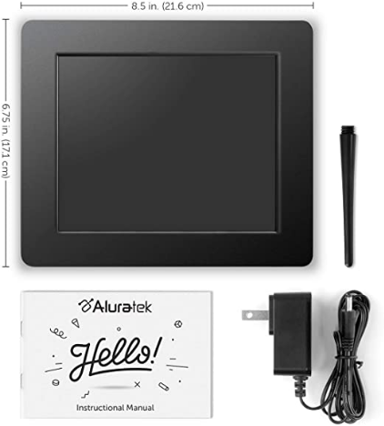 Aluratek 8 Inch LCD Digital Photo Frame with Auto Slideshow Using USB
