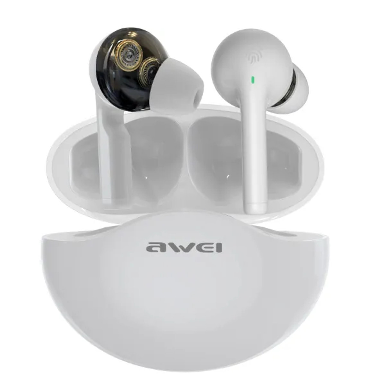 Awei T12 TWS Wireless Headphones Bluetooth Dual Dynamic Driver Earbuds Sports Headset Deep Bass Earphones With Mic