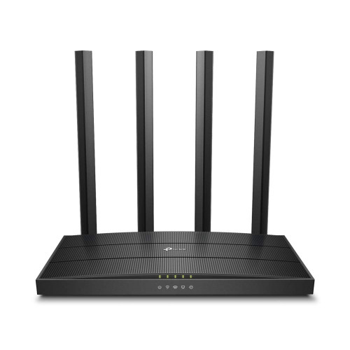 TP-Link Archer AC1200 Archer C6 Wi-Fi Speed Up to 867 Mbps/5 GHz + 400Mbps/2.4 GHz, 5 Gigabit Ports, 4 External Antennas, MU-MIMO, Dual Band, WiFi Coverage with Access Point Mode, Black