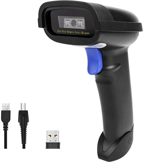 NETUM  NT-1228BC Bluetooth Barcode Scanner, Compatible with 2.4G Wireless & Bluetooth Function & Wired Connection, Connect Smart Phone, Tablet, PC, CCD Bar Code Reader Work with Windows, Mac,Android