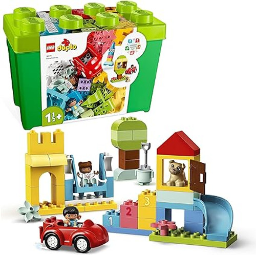 LEGO DUPLO Classic Deluxe Brick Box  Building Toy Set for Kids, Toddler Boys and Girls Ages 18mos+ (85 Pieces)