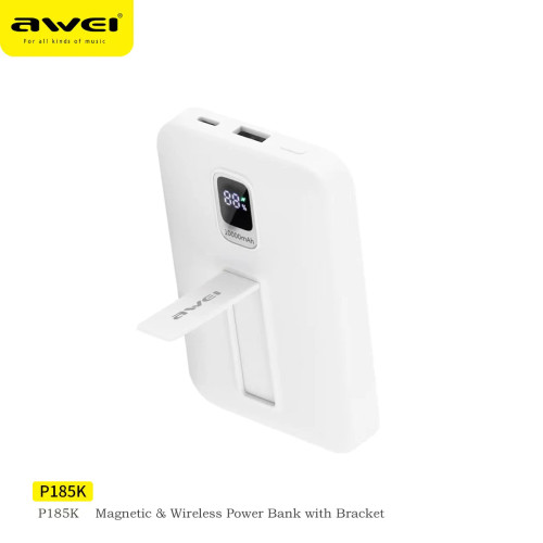 Awei P185K 10000mAh Portable Type-C Input Powerbank Mini Pocket 22.5W Fast Charging Power Bank