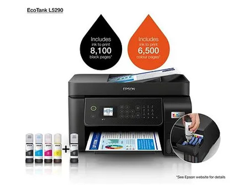 Epson L5290 Wi-Fi All-in-One Print, Scan, Copy, Fax with ADF Ink Tank Printer - 17890