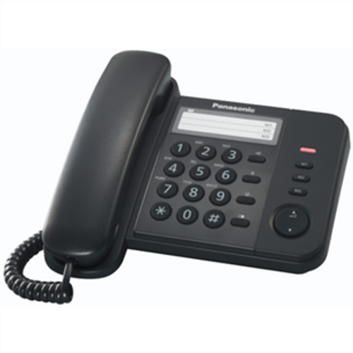 Panasonic  2-Station One Touch Dial Black Corded Phone KX-TS520FXB