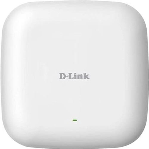 D-Link  DAP-2610 Nuclias Connect AC1300 Wave 2 Dual-Band PoE Access Point, MU-MIMO, Gigabit Port, Wall or Ceiling Mount, Supports 802.3af PoE, WiFi Bridge Mode, 16 SSID, white