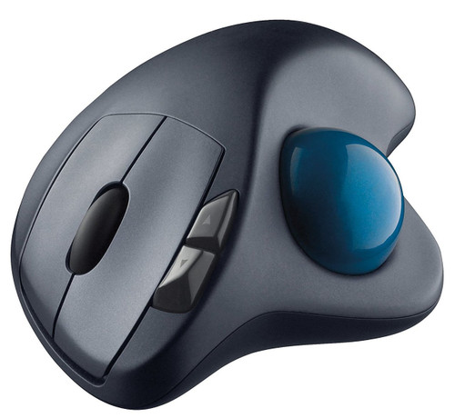 Logitech M570 Wireless Trackball Mouse – Ergonomic Design with Sculpted Right-Hand Shape, Compatible with Apple Mac and Microsoft Windows Computers, USB Unifying Receiver, Dark Gray