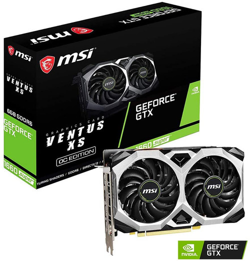 MSI GeForce GTX 1660 SUPER VENTUS XS OC DirectX 12  6GB 192-Bit GDDR6 PCI Express 3.0 x16 HDCP Ready Video Card (For sale with PC Bundle Only)