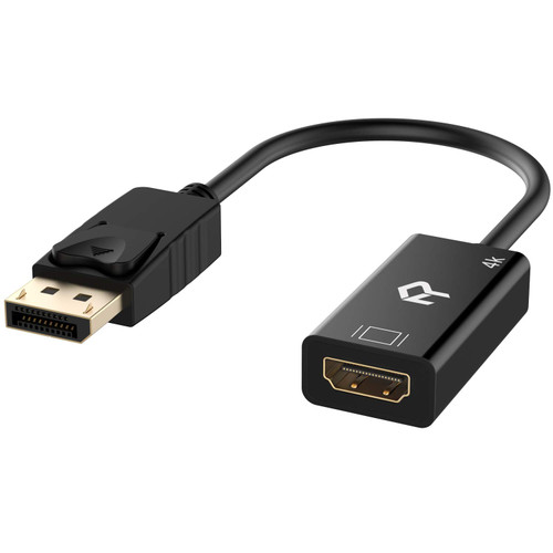 Rankie DisplayPort (DP) to HDMI Adapter, 4K Resolution Ready Converter with Audio, Black