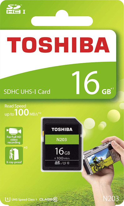 Toshiba 16GB SDHC Class 10 U1 Exceria N203 Read 100 MB/S